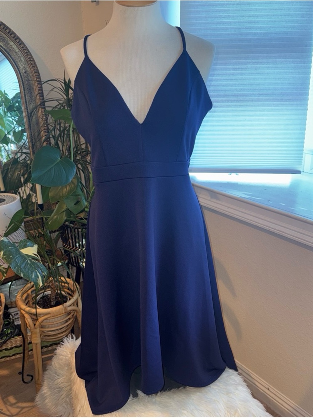 Charlotte Russe Blue V-Neck Dress